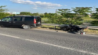 Lüleburgazda motosikletle otomobil çarpıştı: 1 yaralı