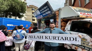 Maltepede sevgilisi terk etti, Allah kurtardı pankartıyla lokma dağıttı