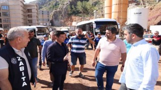 Marmaris Belediye Başkanı Ünlü, tepkilerin odağındaki Sinpaşın inşaatını denetledi