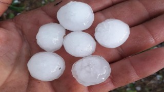 Mersinde yağmur ve dolu bahçelerde zarara yol açtı