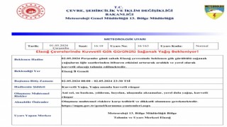 Meteorolojiden Elazığ için sağanak uyarısı