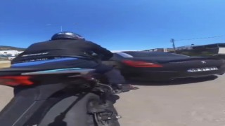 Motosiklet sürücüsünün metrelerce sürüklendiği kaza aksiyon kamerasına yansıdı