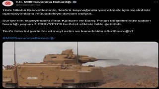 MSB: 7 PKK/YPGli terörist etkisiz hale getirildi