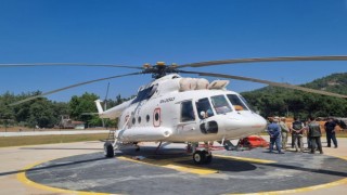 Muğlada ilk yangın helikopteri göreve başladı