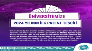 Niğde Ömer Halisdemir Üniversitesi 2024 yılının ilk patenti Türk Patent Kurumu tarafından tescil edildi