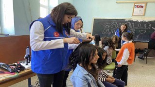 Niğdede Gönüllü Makas Projesi ile köylerdeki çocukların saç bakımı yapılıyor