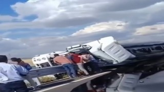 Nusaybinde petrol yüklü tanker devrildi: 1 ölü