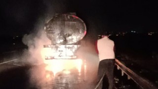 Osmaniye’de Fuel Oil Yüklü Tanker Alev Aldı