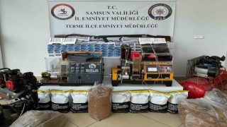 Samsunda 76 bin 520 adet makaron ve 53,5 kilo tütün ele geçirildi