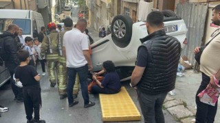 Şişlide otomobil takla attı: 1 yaralı