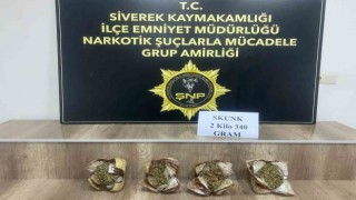 Siverekte yolcu otobüsünde uyuşturucu ele geçirildi