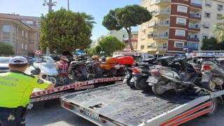 Sökede trafik ekiplerinden motosikletlere sıkı denetim