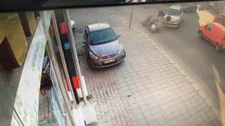 Tekirdağda 2 kişinin yaralandığı kaza kamerada