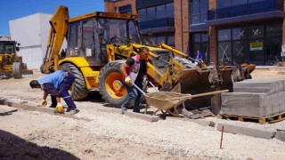 Tepebaşında üstyapı çalışmaları sürüyor