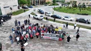 Tuncelide üniversite öğrencilerinden Filistine destek