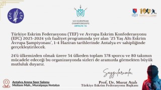 U23 Eskrim Avrupa Şampiyonası Antalyada başlıyor