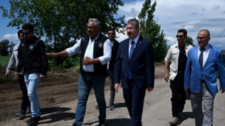 Vali Yılmaz Cevdetiye-Toprakkale Kanal Yolu Yapımında İncelemelerde Bulundu