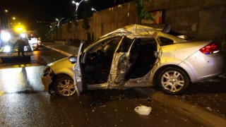 Yozgatta kontrolden çıkan otomobil ağaca çarparak durabildi: 1 yaralı