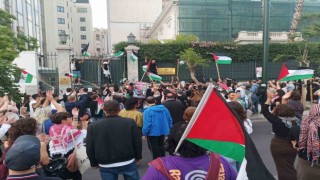 Yunanistan'da Filistin'e destek gösterisine polis müdahalesi