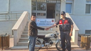 1 yıl önce çalınan motor jandarma denetiminde bulundu