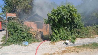 40 yıldır beslediği güvercinleri yangında telef oldu