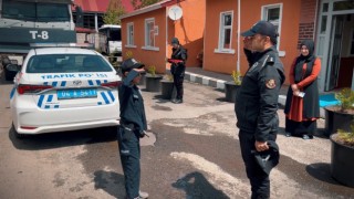 Ağrıda, kalp nakli bekleyen minik Muhammedin polis olma hayali gerçek oldu
