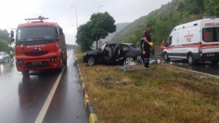 Akçakoca-Alaplı yolunda trafik kazası; 2 yaralı