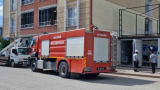 Alacada korkutan trafo yangını