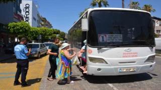 Alanyada halk otobüsleri ve taksiler denetlendi