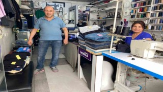 Alaşehirde bayram öncesi terzilerde yoğunluk