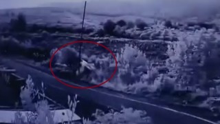 Aracıyla bahçeye uçtu