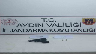 Aydında ruhsatsız tabanca ele geçirildi