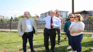 Başkan Özlü sahaya indi, çalışmaları inceledi