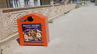 Bayburtta bayat ekmek toplama kutuları yerleştirildi