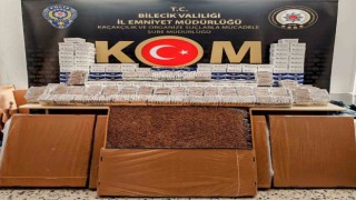 Bilecikte kaçak tütün operasyonunda 80 bin adet dolu makaron ele geçirildi