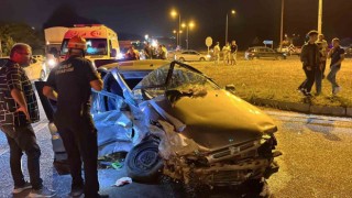 Boluda dönel kavşakta feci kaza: 4 yaralı
