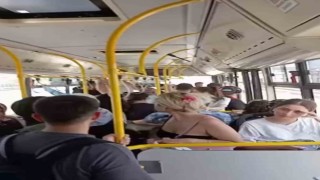 Bursada halk otobüsünde klima tartışması