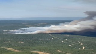 Bursadaki yangının boyutu havadan görüntülendi