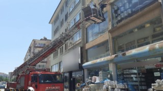 Çankırıda ayağı ipe takılan serçe kurtarıldı