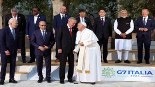 Cumhurbaşkanı Erdoğan, G7 Zirvesi aile fotoğrafı çekimine katıldı