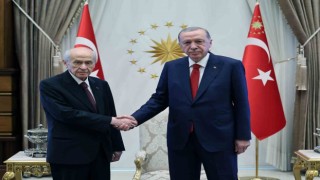 Cumhurbaşkanı Recep Tayyip Erdoğan ile MHP Genel Başkanı Devlet Bahçelinin görüşmesi başladı.