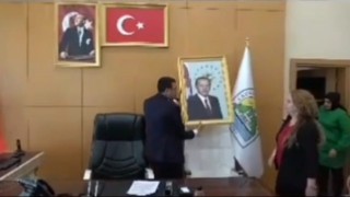 DEM Partili başkanın Cumhurbaşkanının fotoğrafını indirdiği görüntüler ortaya çıktı