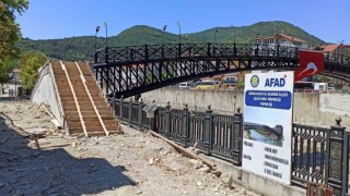 Devrekte ki çelik köprünün inşaatında son aşamaya gelindi