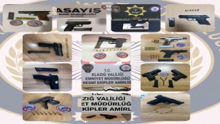 Elazığda 14 adet ruhsatsız silah ele geçirildi