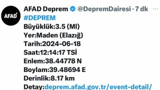 Elazığda korkutan deprem