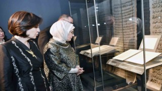Emine Erdoğan, Özbekistan Cumhurbaşkanı Mirziyoyevin eşi ile bir araya geldi