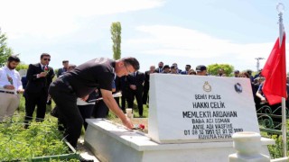 Emniyetten bayram öncesi şehitliğe ziyaret