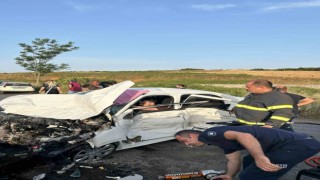 Erdek Tatlısu kavşağında kaza: 1 yaralı