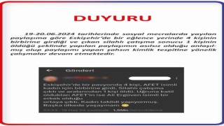 Eskişehirde cinayet işlendiğine dair asılsız paylaşım hakkında soruşturma başlatıldı