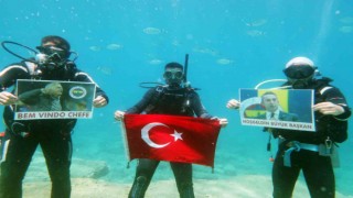 Fethiyede dalgıçlardan Koç ve Mourinhoya sürpriz